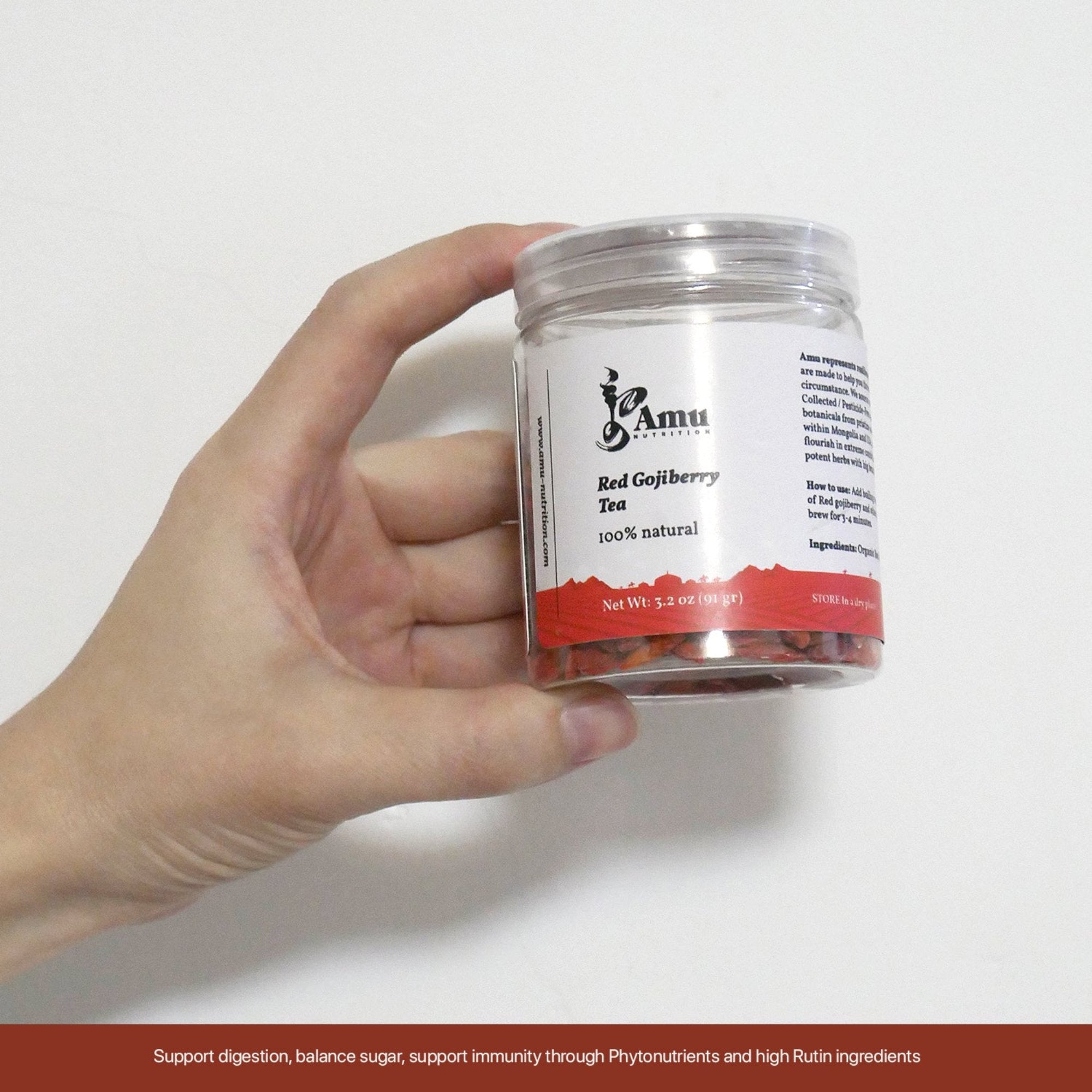Red Goji Berry – Asian Longevity Elixir - 90 g - Packed with Antioxidants, Supports Liver, Kidney, Eye Health, and Blood Regulation