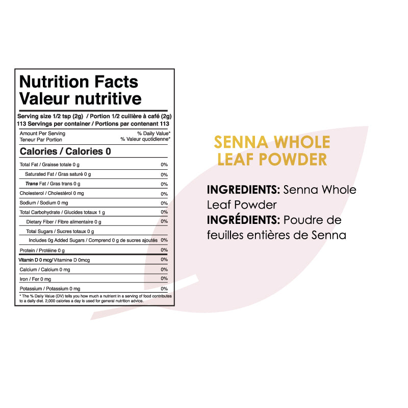 Natural Senna Herb Powder, (8 Oz-227 gm)